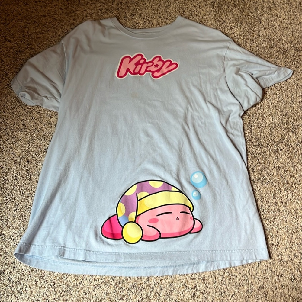 XL Light Blue Sleepy Kirby Shirt
